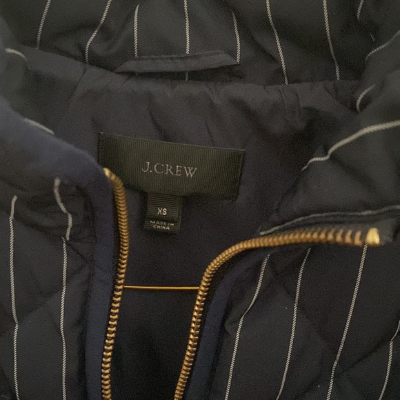 J.Crew Navy pinstriped Excursion quilted vest - Picture 8 of 12
